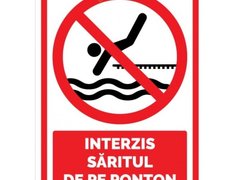 Indicator interzis saritul de pe ponton